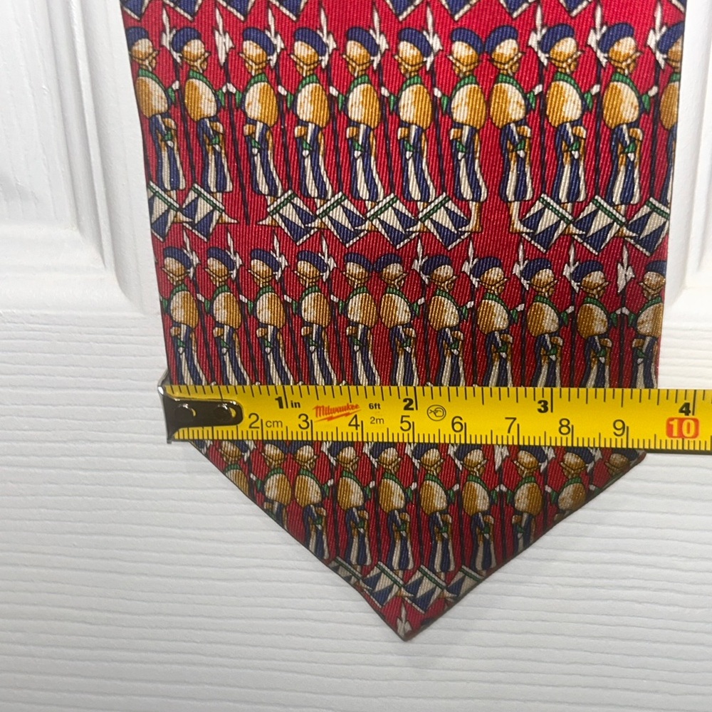 Ermenegildo Zegna Soldiers 100% Silk Necktie/Tie Made in ITALY - Picture 6 of 6